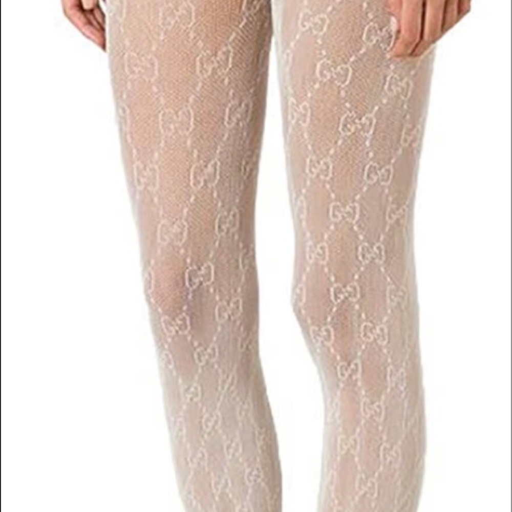 GG tights in white